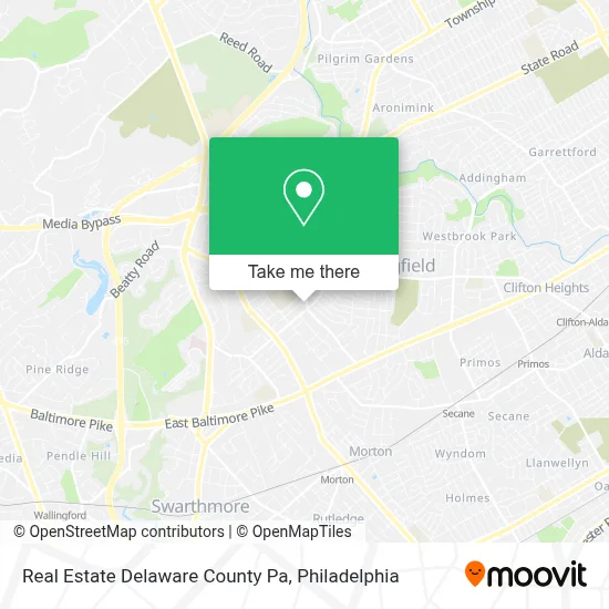Real Estate Delaware County Pa map