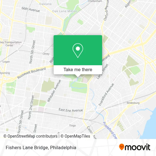 Fishers Lane Bridge map