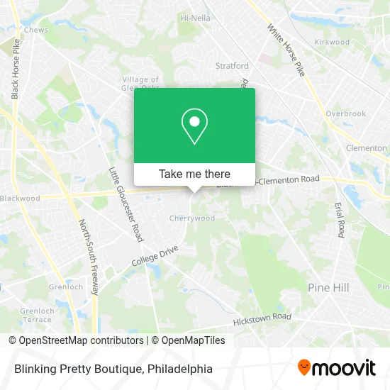 Blinking Pretty Boutique map