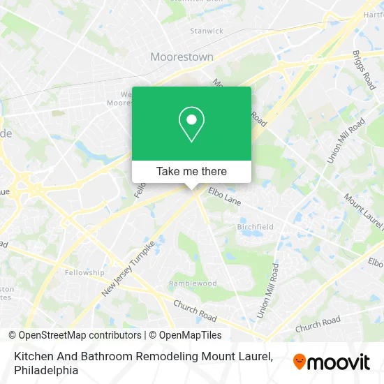 Kitchen And Bathroom Remodeling Mount Laurel map