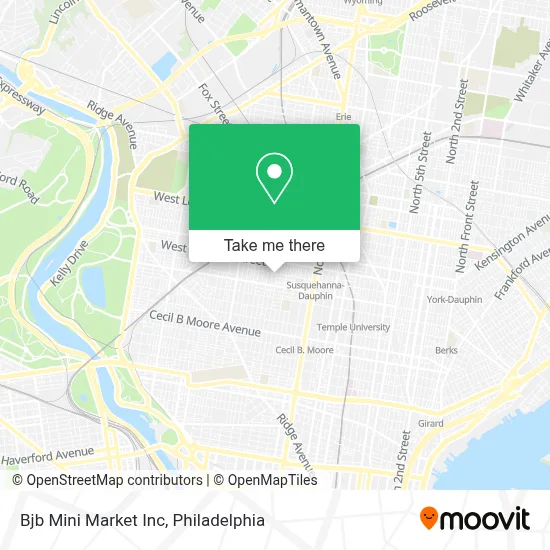Bjb Mini Market Inc map
