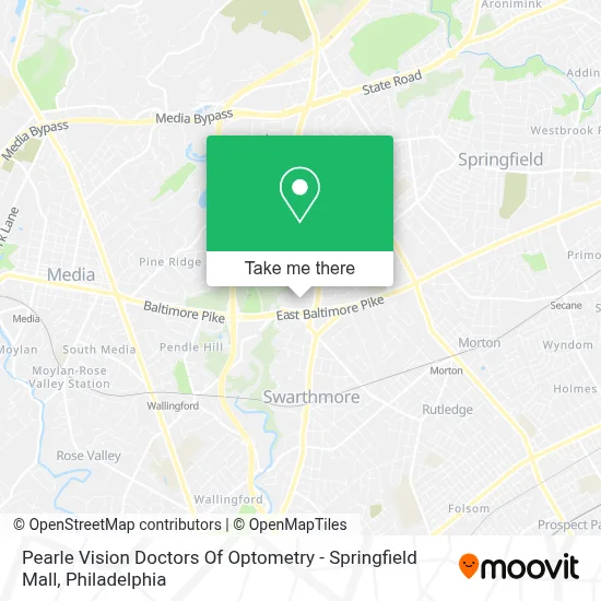 Pearle Vision Doctors Of Optometry - Springfield Mall map