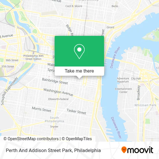 Perth And Addison Street Park map