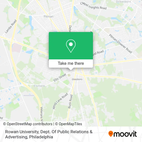 Rowan University, Dept. Of Public Relations & Advertising map