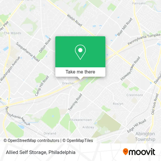 Allied Self Storage map