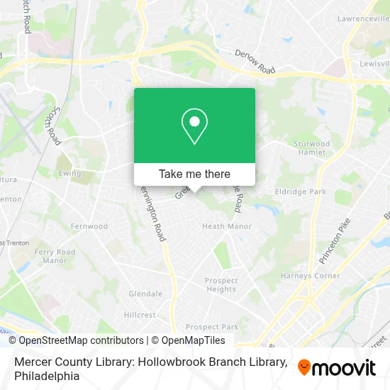Mercer County Library: Hollowbrook Branch Library map