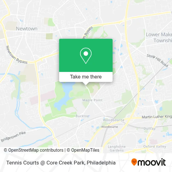 Tennis Courts @ Core Creek Park map