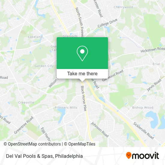 Del Val Pools & Spas map