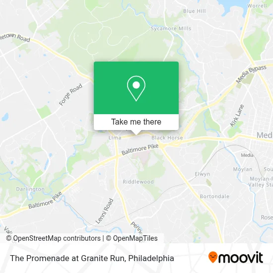The Promenade at Granite Run map