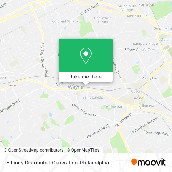 E-Finity Distributed Generation map