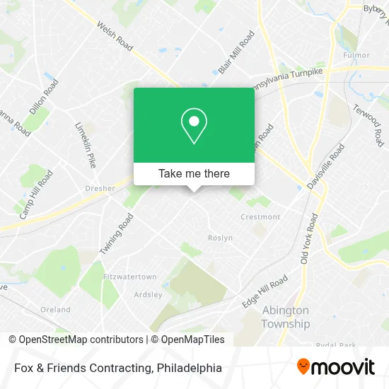 Fox & Friends Contracting map