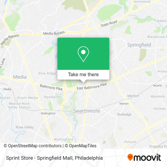 Sprint Store - Springfield Mall map