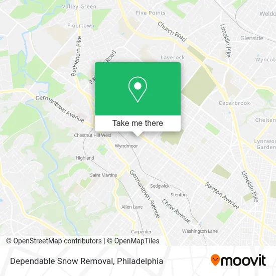 Dependable Snow Removal map