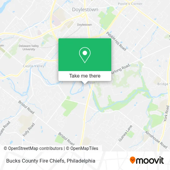 Bucks County Fire Chiefs map