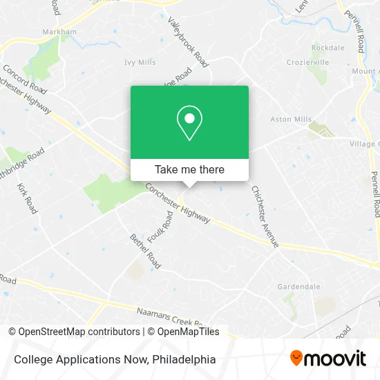 College Applications Now map
