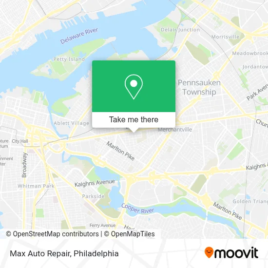 Max Auto Repair map