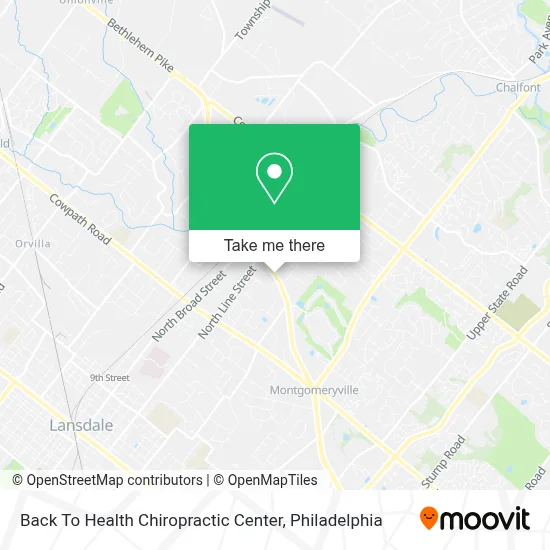 Back To Health Chiropractic Center map