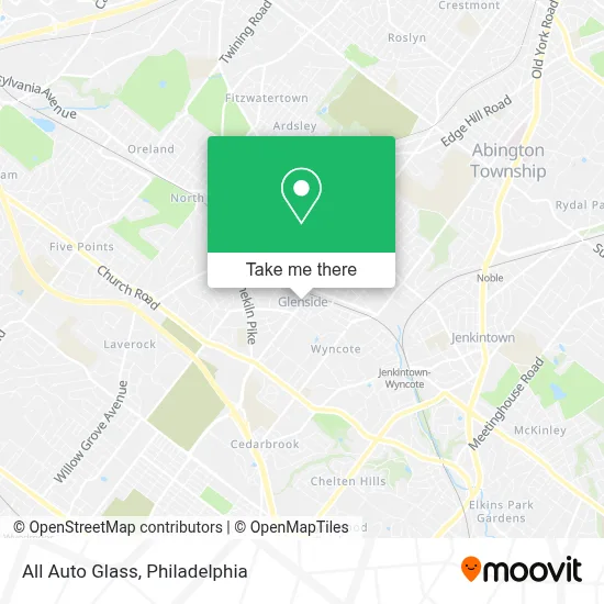 All Auto Glass map