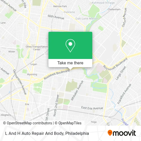 L And H Auto Repair And Body map