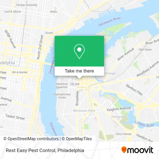 Rest Easy Pest Control map
