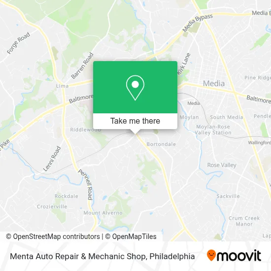 Menta Auto Repair & Mechanic Shop map
