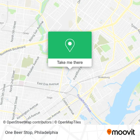 One Beer Stop map