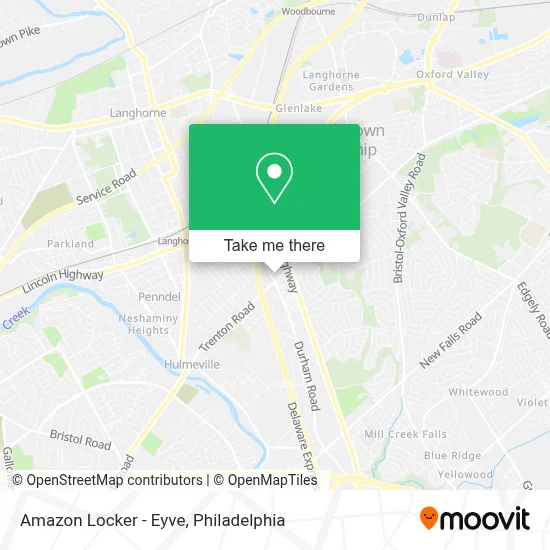 Amazon Locker - Eyve map
