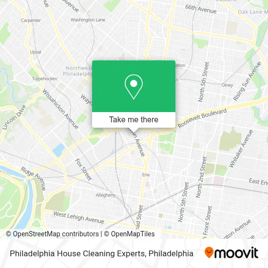 Philadelphia House Cleaning Experts map