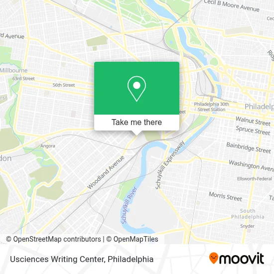 Usciences Writing Center map