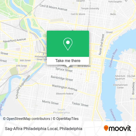 Sag-Aftra Philadelphia Local map