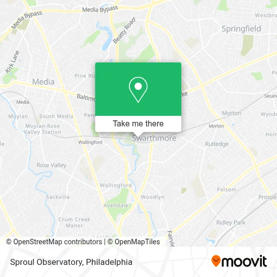 Sproul Observatory map