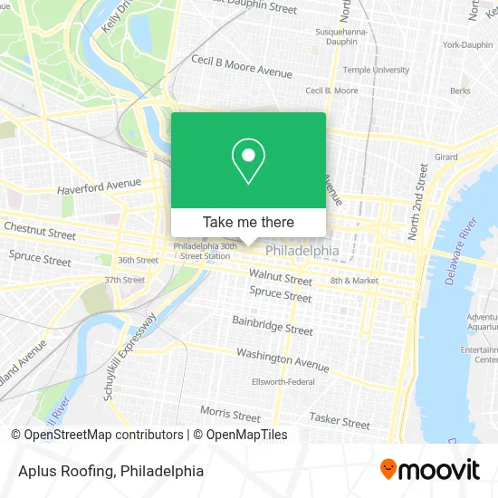 Aplus Roofing map
