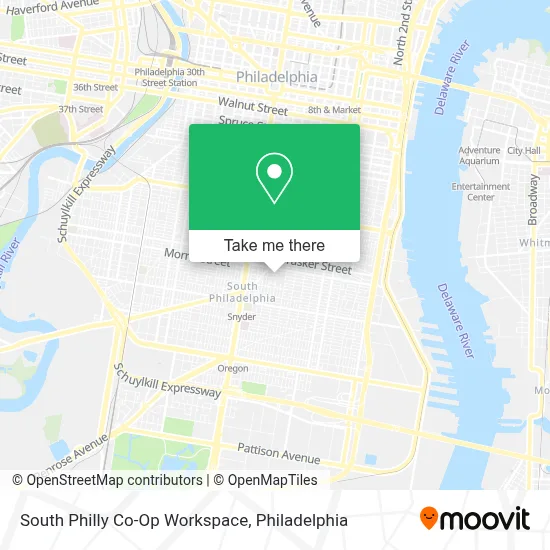 South Philly Co-Op Workspace map