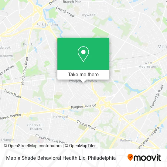 Maple Shade Behavioral Health Llc map
