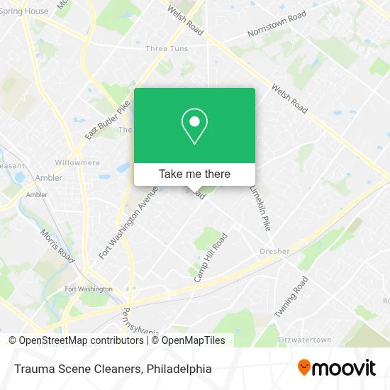Trauma Scene Cleaners map