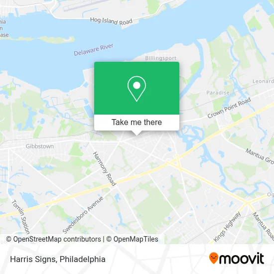 Harris Signs map