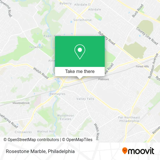 Rosestone Marble map
