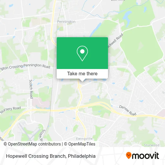 Hopewell Crossing Branch map