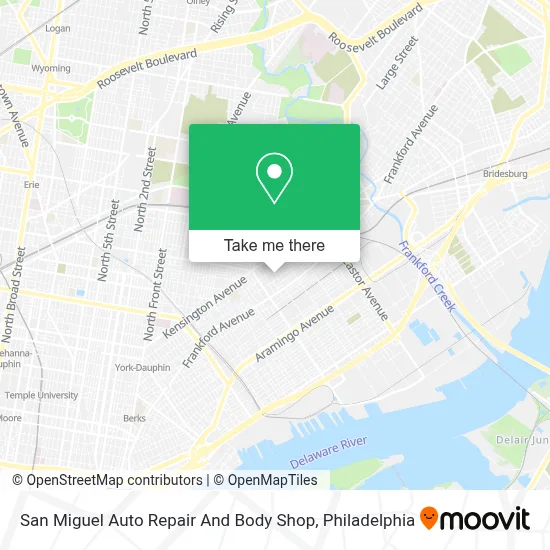San Miguel Auto Repair And Body Shop map