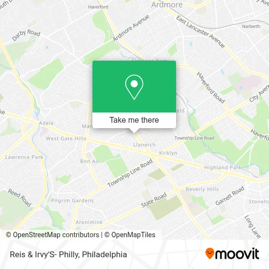 Reis & Irvy'S- Philly map