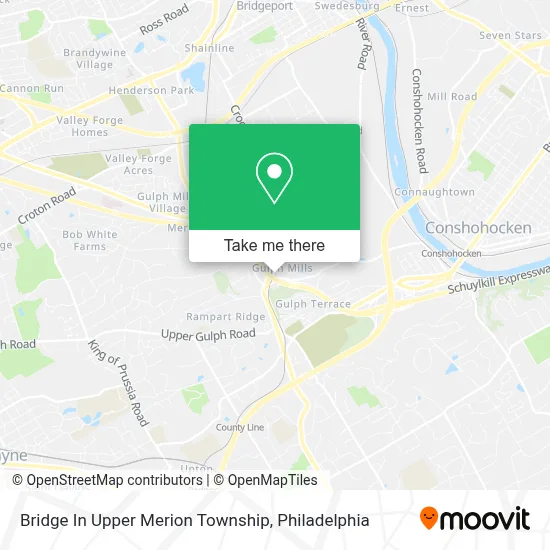 Bridge In Upper Merion Township map