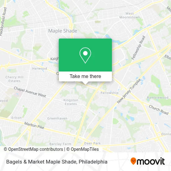 Bagels & Market Maple Shade map