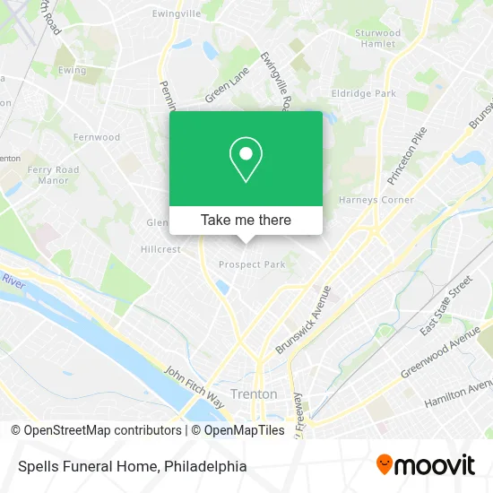 Spells Funeral Home map