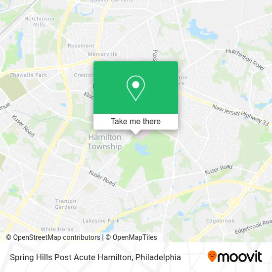 Spring Hills Post Acute Hamilton map