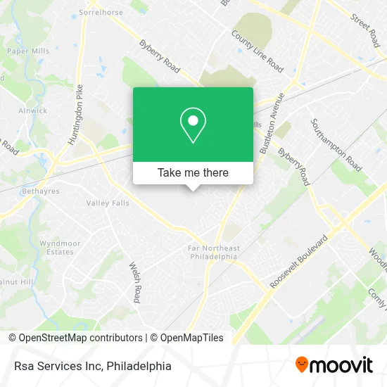 Rsa Services Inc map