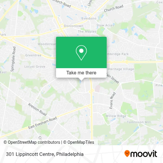 301 Lippincott Centre map