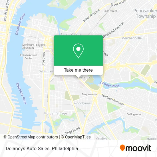 Delaneys Auto Sales map
