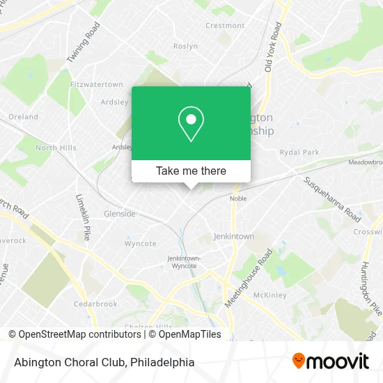 Abington Choral Club map