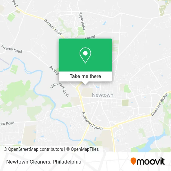 Newtown Cleaners map