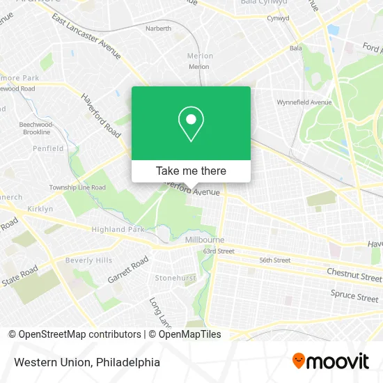 Western Union map
